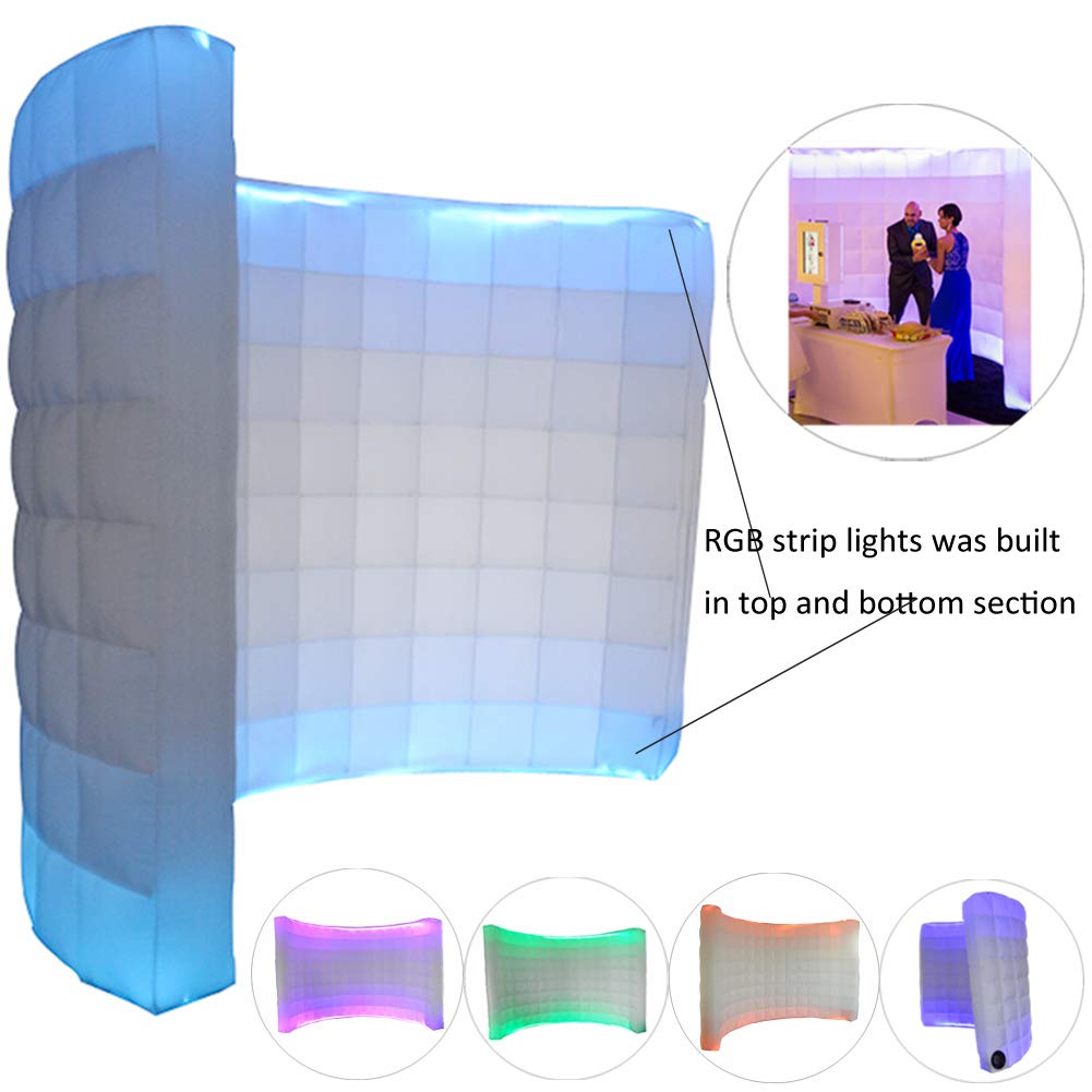 Buy SAYOK Inflatable Photo Booth Wall with Air Blower (White, 119' 'x
