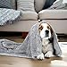 SLSON 2 Decken Hundedecken Katzendecken,Weiche Doppelseitige Haustierdecken für Sofas, Stühle,Autos,Reisen und Haustiere Warm Halten,Maschinenwaschbar,70×100 cm (Grau und Weiß)