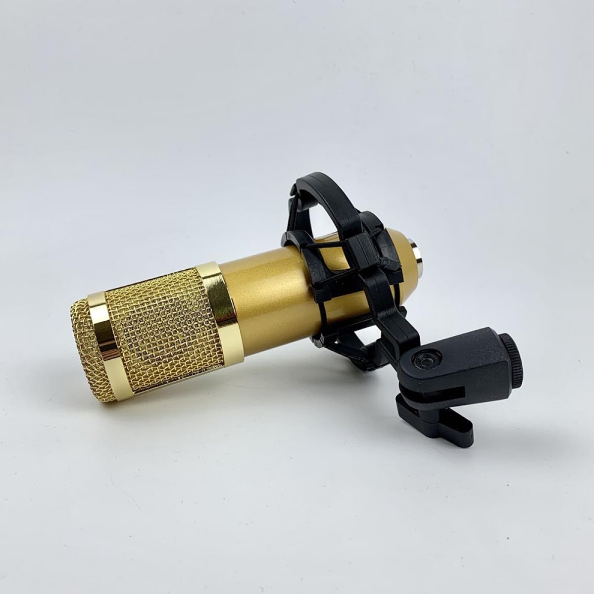 Micrófono de Condensador Bm-800 de Doble Malla Dorado para Grabación