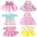 rainbow yuango Pack of 6 Bitty Baby Alive Doll Clothes Colorful Handmade Dresses Skirts Outfits Realistic Daily Costumes Gown Set Fits 12'' 13'' 14'' 15'' Baby Alive Doll