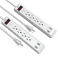 4-Outlet Surge Protector Power Strip (2 Pack)