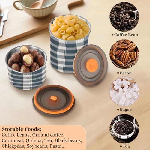 Envase hermético para café de acero inoxidable 17 oz miniatura 6