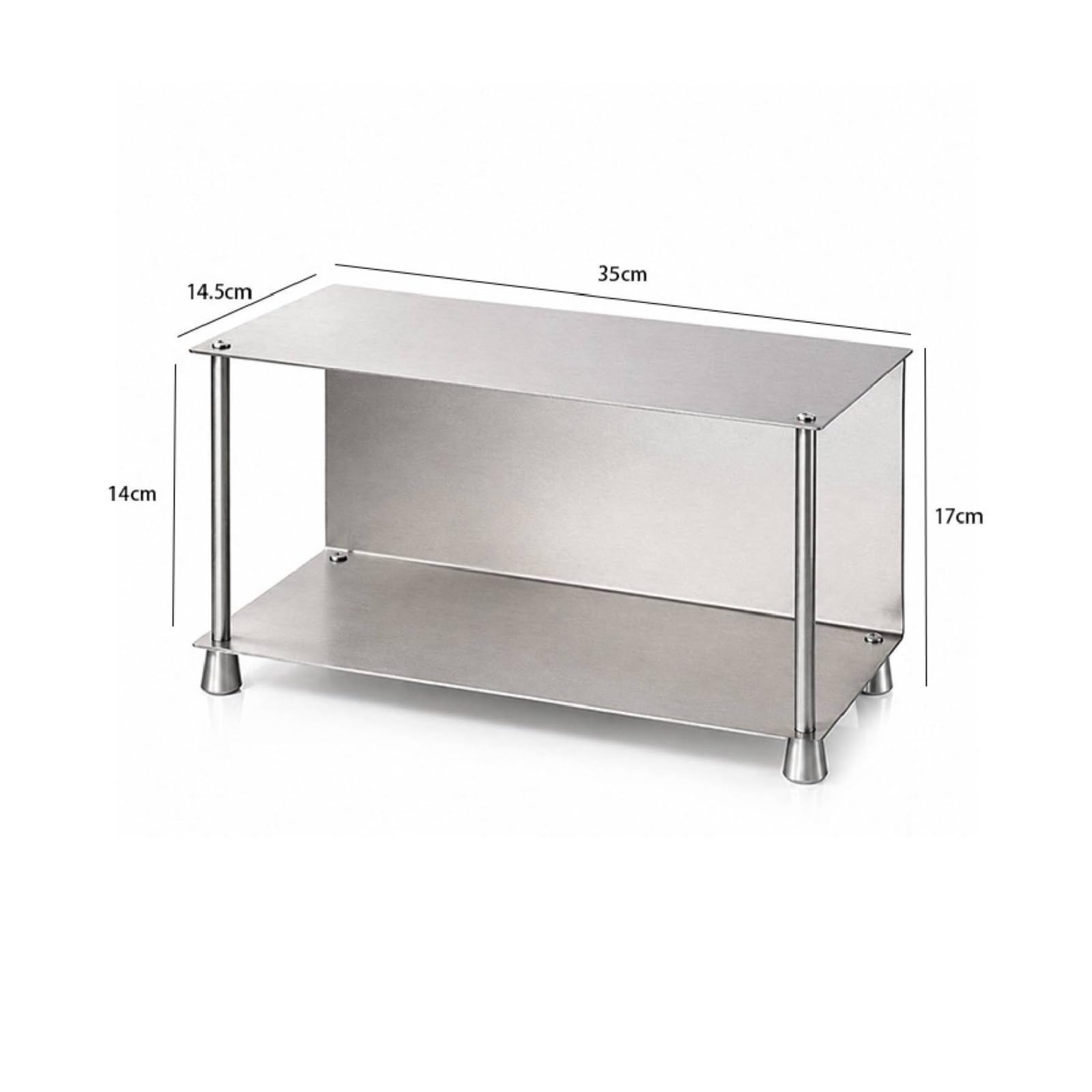 Almacenamiento de Cocina Organizador Repisa Soporte Aprovecha Altura con E Inferior Acero Inoxidable Anticorrosión Pies Estables Fácil de