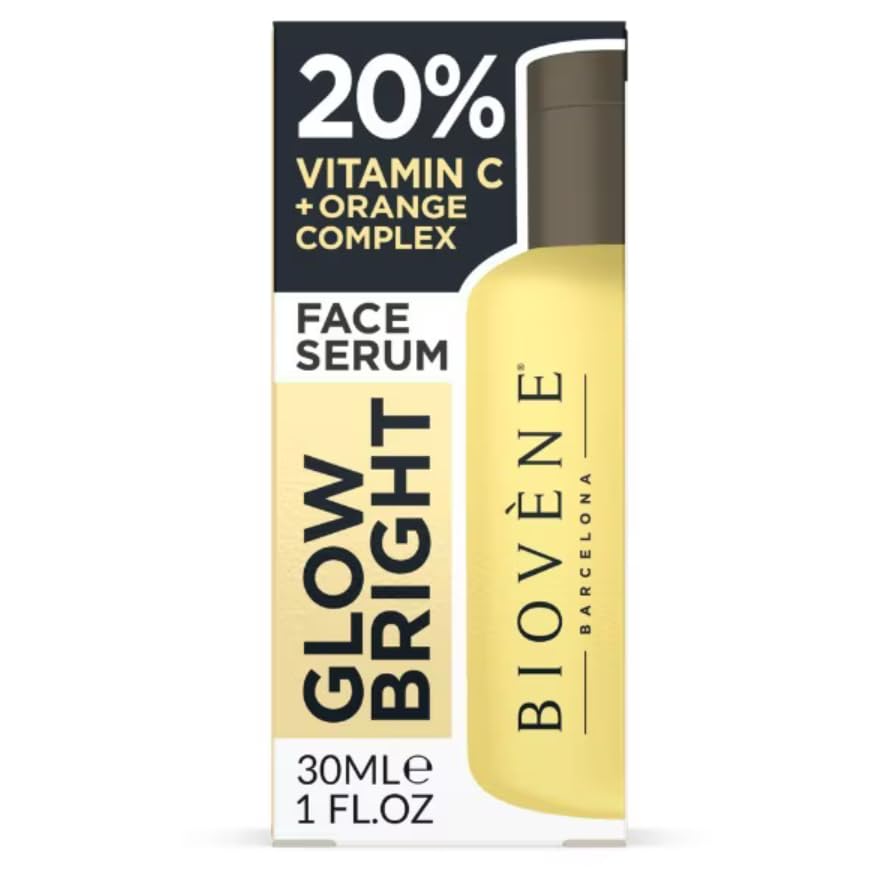 Biovene Barcelona GLOW BRIGHT 20% Vitamin C + Orange Complex Facial Serum Treatment