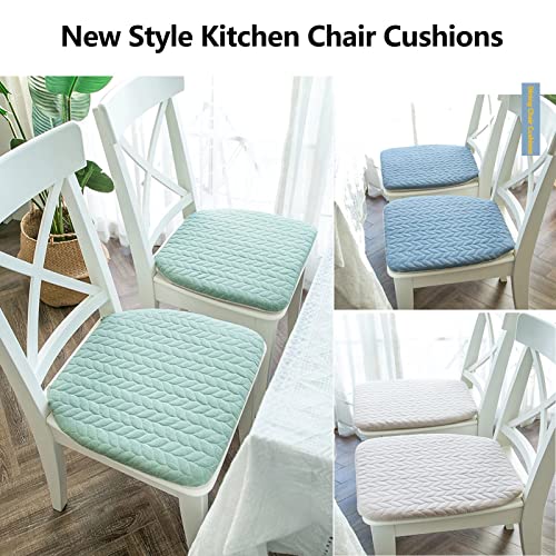 Cuncoo Kitchen Chair Pads Non Slip Set 6, Dining Room Chair Pads Extra Large U Shaped, Chair Cushion Dining Chairs Ties, 100% Cotton Fabric Seat Cushions 6 Pack, Comfortable And Soft Be Beige #TOP1