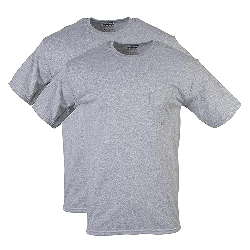 Image of Gildan Adult DryBlend Workwear T-Shirts with Pocket, 2-Pack