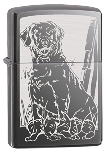 Encendedor Zippo Hunting Dog Black Ice 78807 miniatura 1