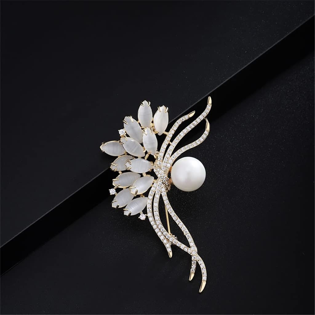 Broche en perles femme, accessoire costume et corsage de vêtement