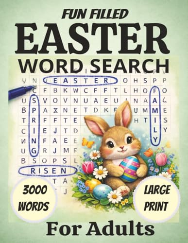 Christian Easter Word Search for Adults and Seniors: Large Print Word Find Puzzle Book with 3000 Hidden Words, 6 Themed Sections and Bible Facts on Every Page image 2