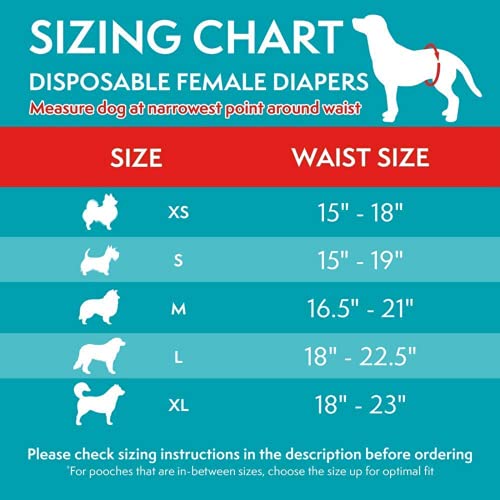 Image of Simple Solution Disposable Diapers for Dogs, Insta Shield Core, Leak-Proof, Fur-Friendly Fasteners, Ideal for Females in Heat, Incontinence & Travel - Pack of 12