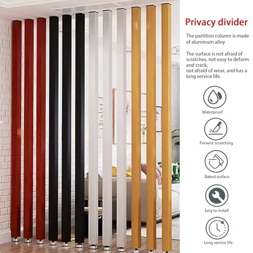 Diviseur d'intimité moderne en aluminium – Design du sol au plafond, idéal pour studio, couloir, entrée, système à lattes métalliques, cloison de chambre.