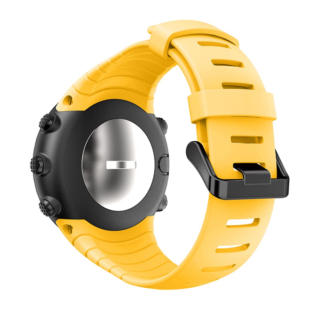 REYDA Silicone Strap Compatible with Suunto Core, Soft Flexible Breathable Silicone Watch Strap Sport Wristband Metal Buckle Clasp Bracelet Replacement Strap for Suunto Core Smart Watch