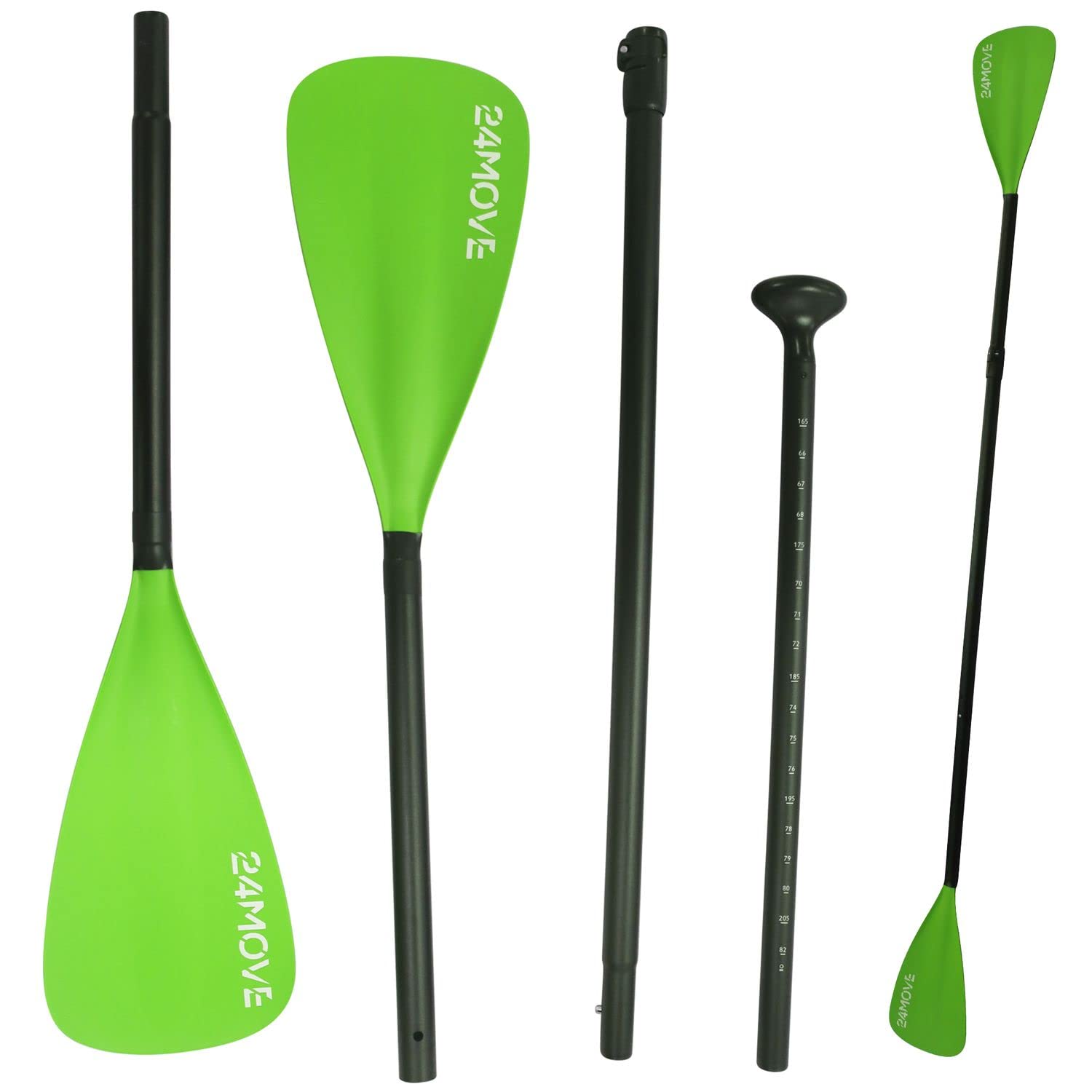 24MOVE® Paddel Doppelpaddel 2 in 1 Teleskoppaddel Stechpaddel und Einzelpaddel
