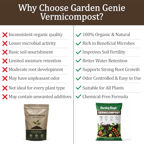 Image of Garden Genie Organic Vermicompost for Plants Home Garden (NPK Rich), 5 Kg (Pack of 2)