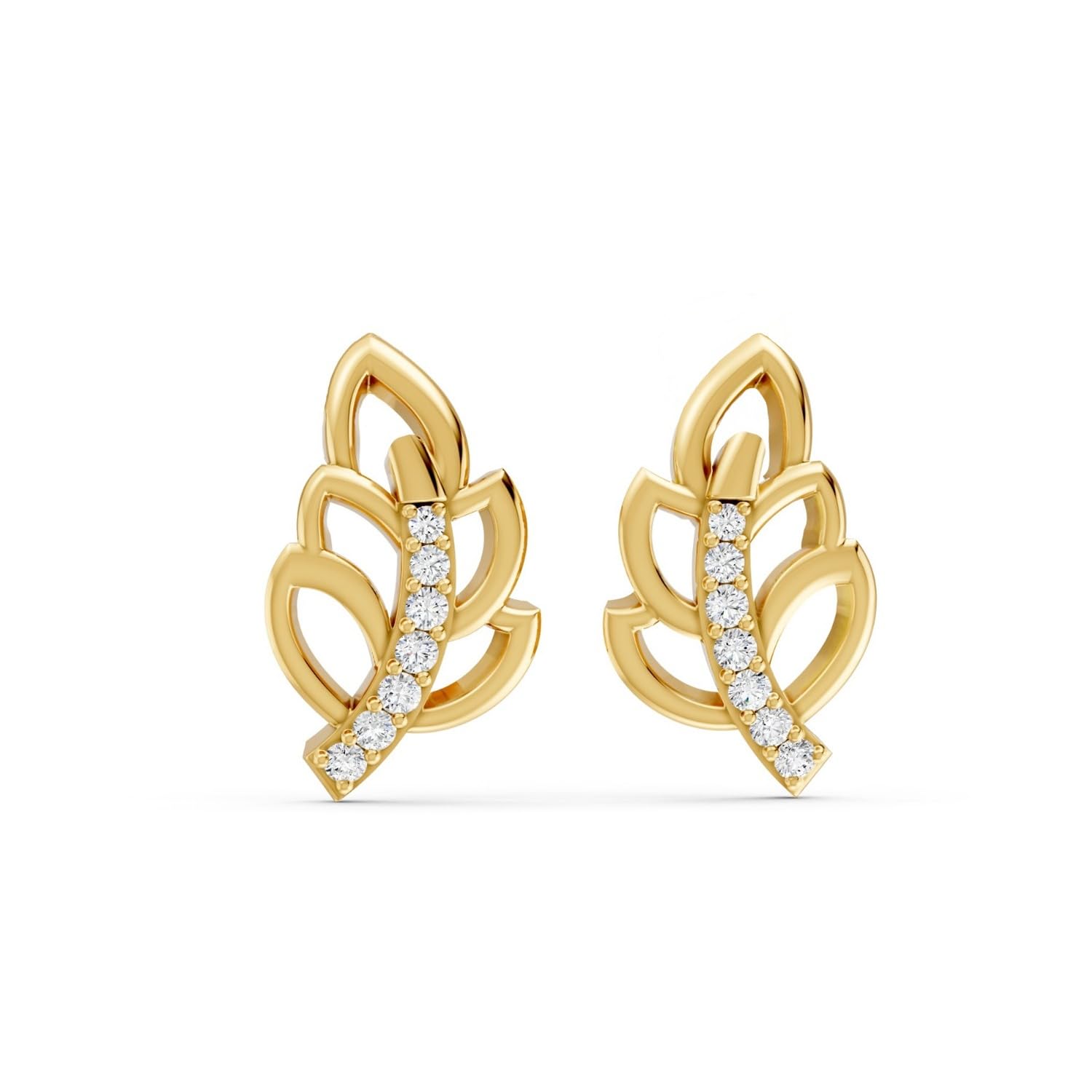 925 Sterling Silver 18K Micron Gold Plated Leaf/Paan Design Earrings For Women/Girls | Hypoallergenic | 6 Months Warranty | cerificate of Authencity | Valentine Gift For Her-image-32