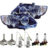 philips h8 led ultinon D1S 35W PK32d-2 EISENFELS Bundle Set 106514391 erstellt mit Scheinwerfer rechts & links + PHILIPS Leuchtmittel H3 + H8 + D1S kompatibel mit 3er Cabriolet E93
