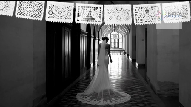 White Papel Picado Banner (5 Pack - 10 Tissue Paper Flag Designs per Banner/Not Plastic) - White Mexican Banners for Parties and Weddings - Mexican Themed Party Decorations - Papel Picado Mexicano