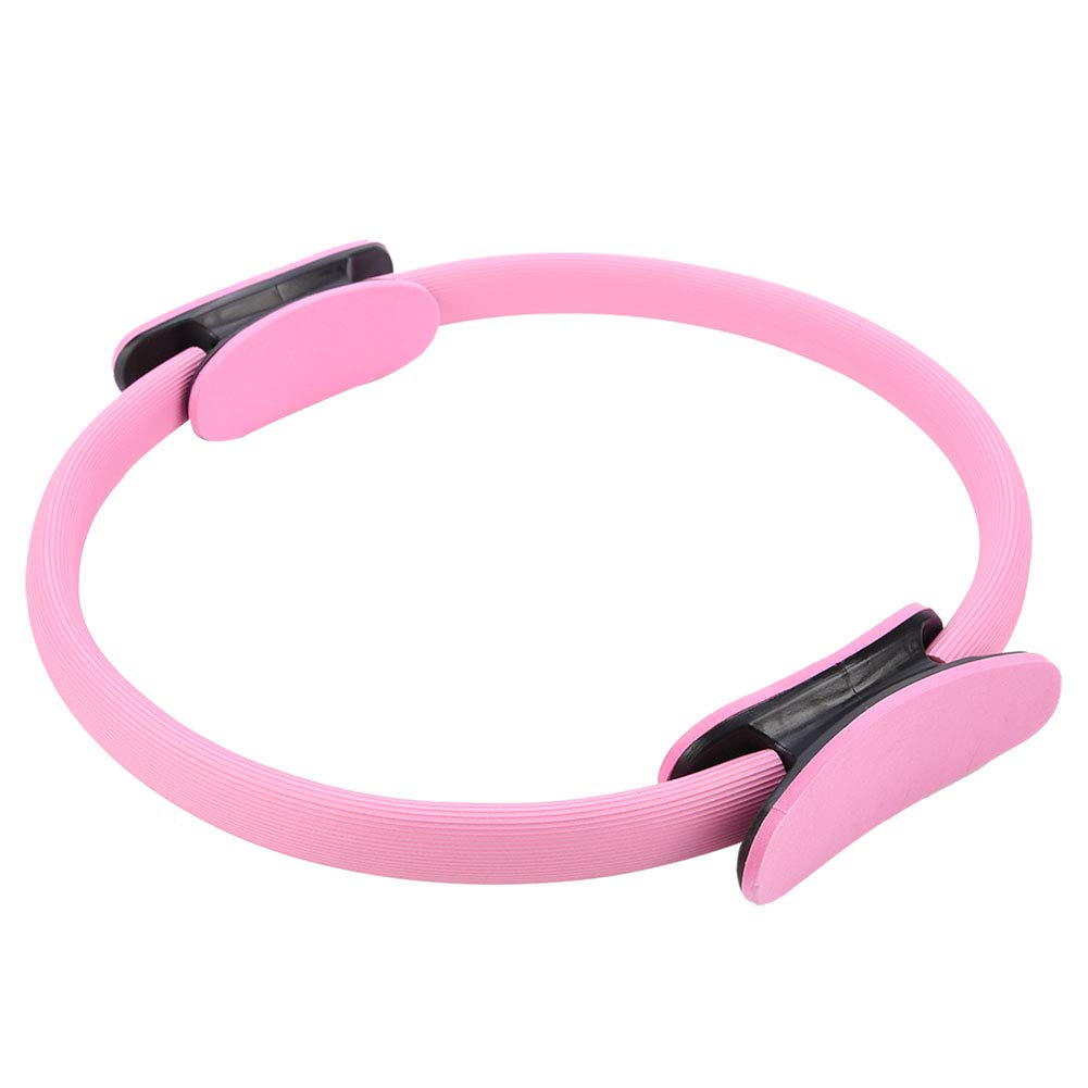 KOSDFOGEPilates Ring Circle, Fitness Ring Magic Circle, 4 Colors 1.4in Dual Grip Yoga Ring Resistance Circle for Thighs and Legs Fitness(pink)