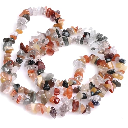 Image of 5-8mm Mixed Rutilated Quartz Natural Chip Stone Beads for Jewelry Making