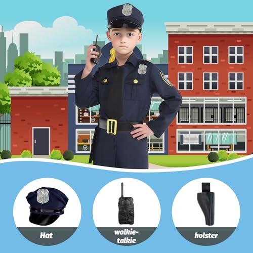 Disfraz de policía para niños con accesorios miniatura 5