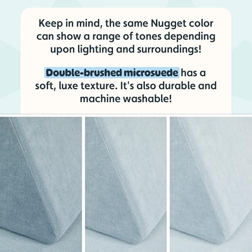 Image of Nugget - The Original Play Couch for Kids - Modular Foam Children's Sofa for Playroom, Imagination, & Creative Open Ended Play - Washable & Convertible Playroom Furniture, Surfside