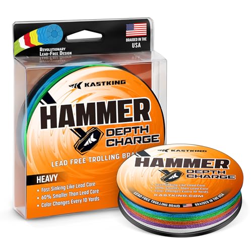 KastKing Hammer Depth Charge 9-Carrier Sinking Braided Line 12LB 100Yards