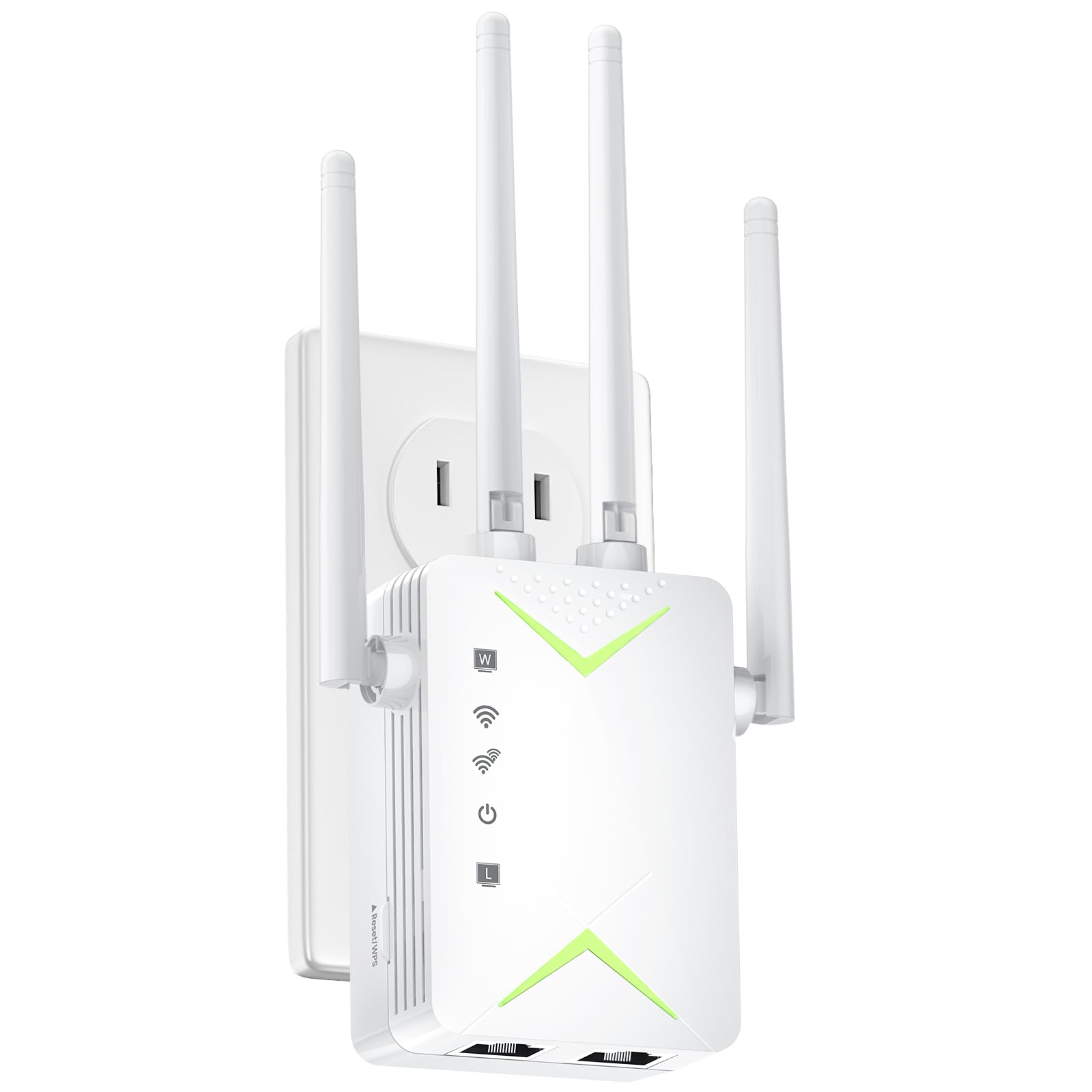 Photo 1 of WiFi Extender Signal Booster for Home, Long Range Wireless Internet Repeater with Ethernet Port - 1-Tap Setup Network Extender for Gaming, Eliminate Dead Zones & Buffering, Covers Up to 15,000 Sq Ft