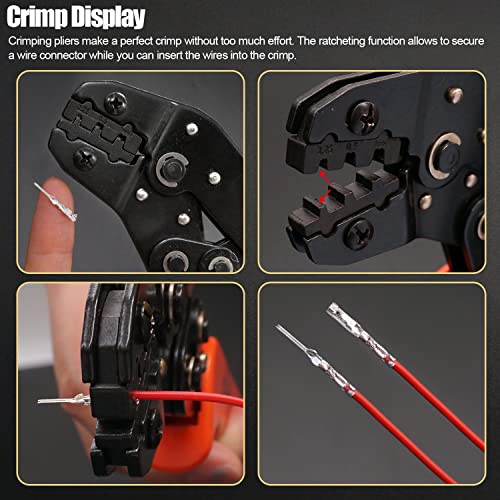 Twidec/Wire Terminal Crimping Pliers Dupont Crimping Tools And 600Pcs 2.54Mm Dupont Connector Kit 1/2/3/4/5/6/7 Pin Housing Connector With 2.54 Male And Female Dupont Terminals Connectors #TOP6