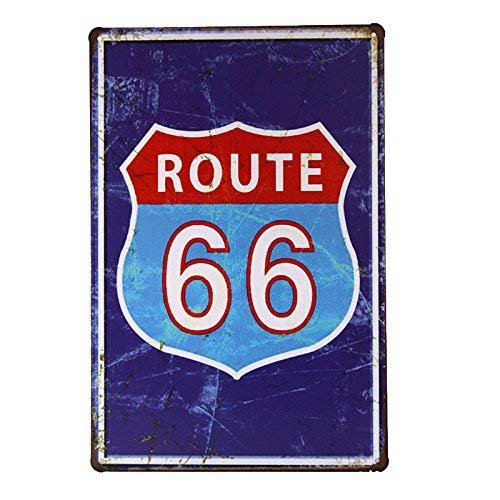 SIGNCHAT Route 66 Tin Sign Wall Art Home Cafe Vintage Iron/Metal Paintings Mix Order metal tin sign 8x12 inches