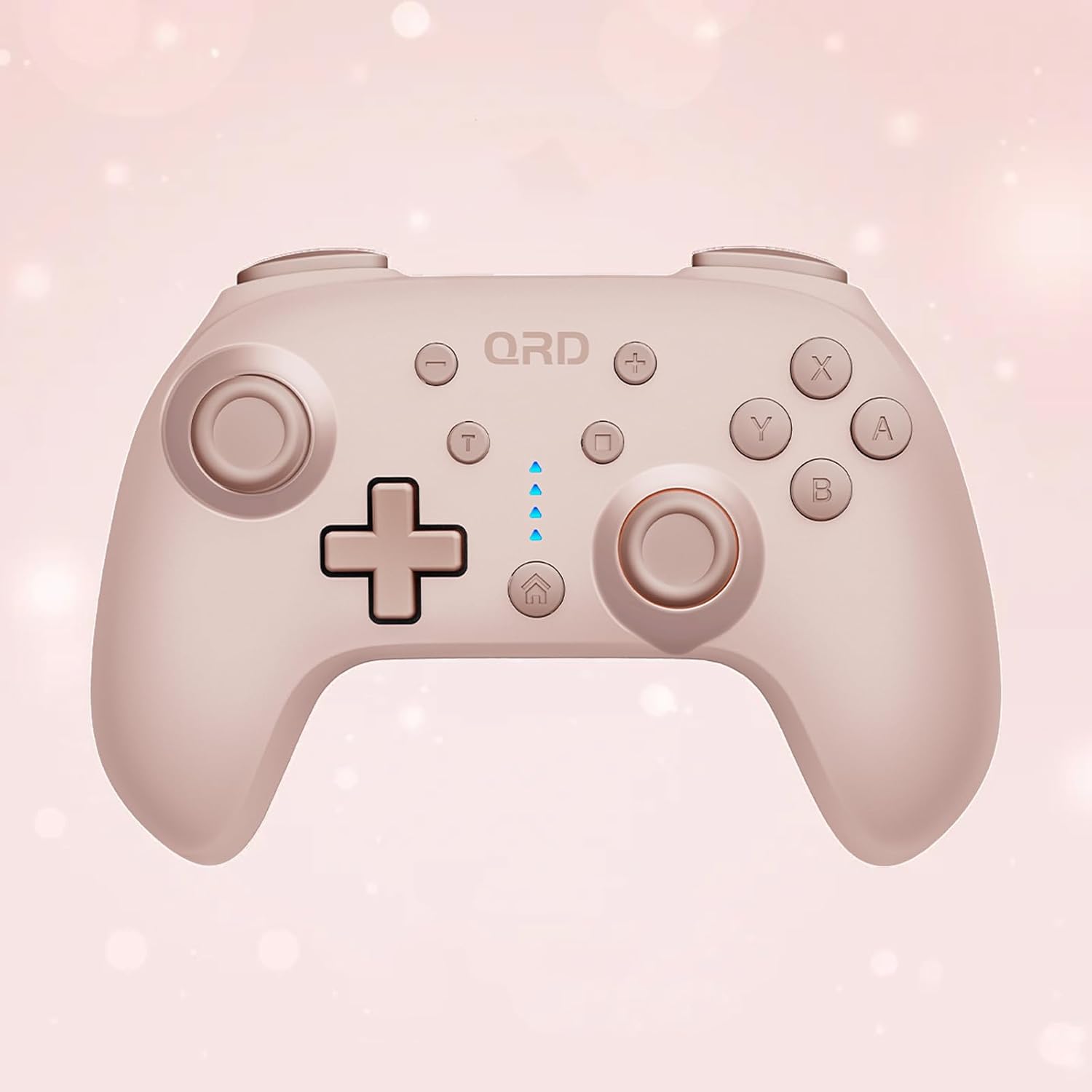 QRD Junior E5 Wireless Controller for Switch/Lite/OLED/Switch 2 Windows PC Mac iOS Andoird,6 Axis Gyro,TURBO (Switch Controller Pink*2PCS)