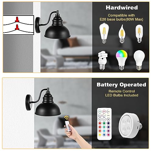 Wall Sconces Battery Operated – Rechargeable Wall Lights with Remote Control Dimmable Auto Timer–13 Colorfuls Changeable to Elegant Touch Wall Lamp for Bedrooms Living Rooms Game Rooms Hallways - Image 6