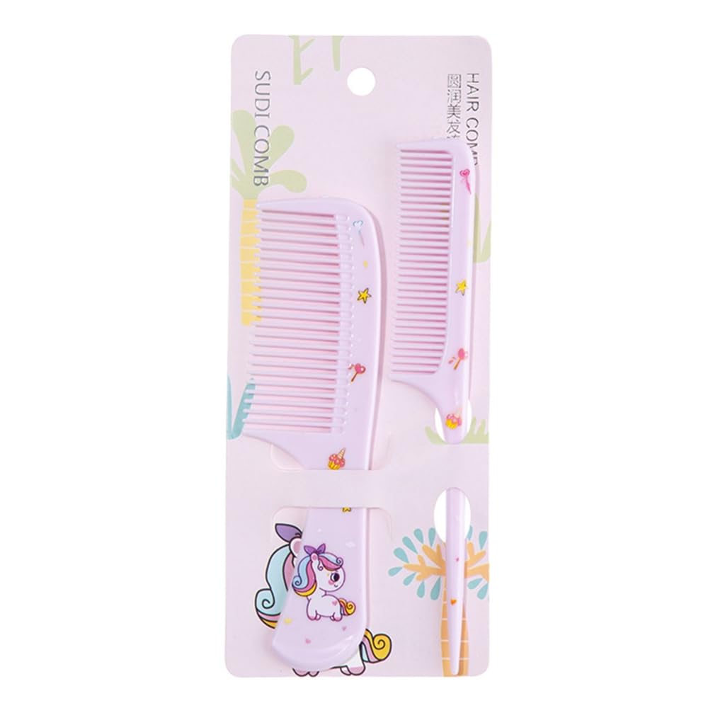 GMBYLBY 2pcs Kids Hair Combs Set Cartoon Animals Children Hairdressing Comb With Pointed Tail Parting Wide