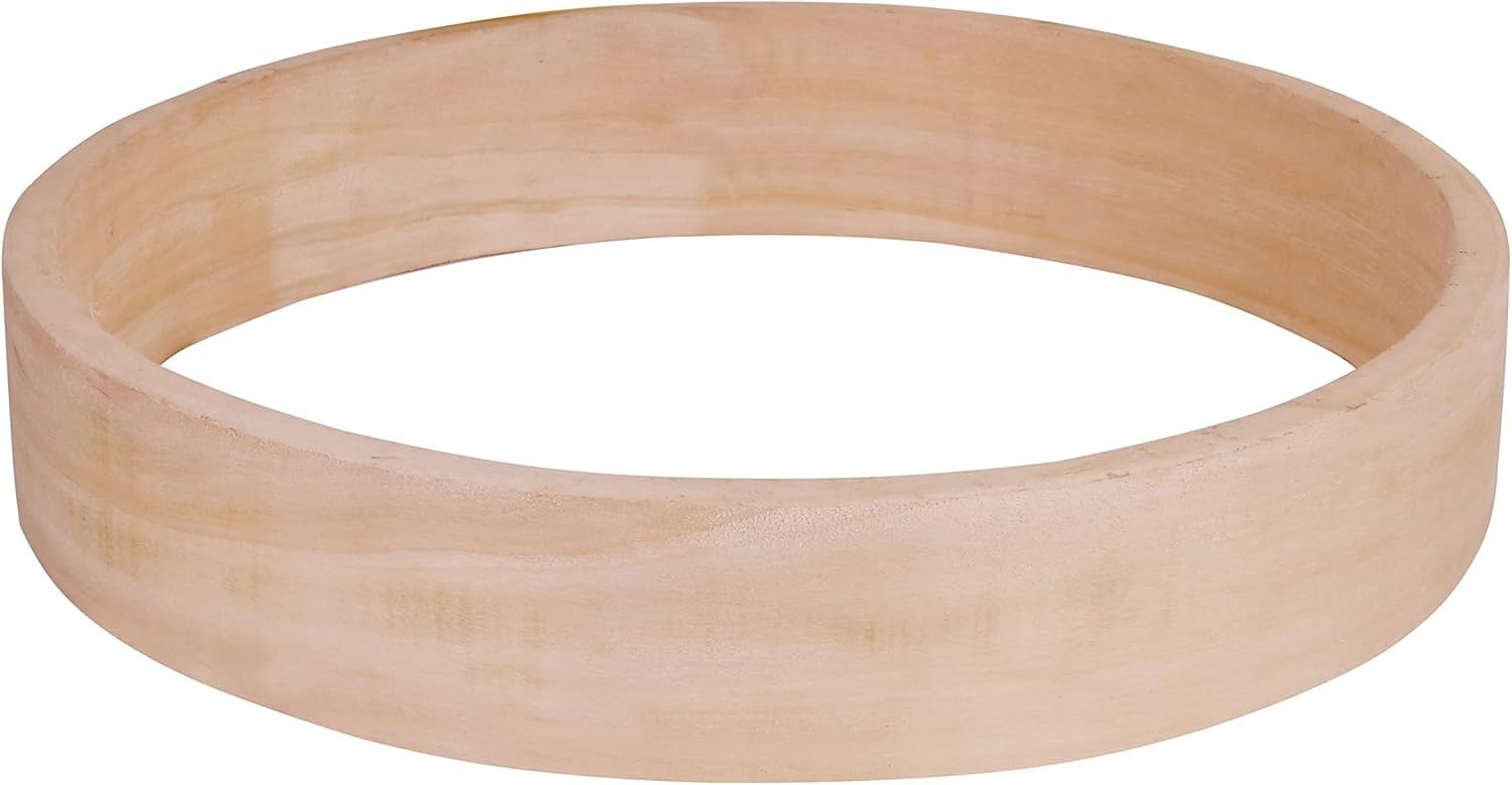 Aro de tambor chamánico, anillo de marco de madera de cedro nativo, carcasa hecha a mano para hacer tambores de bricolaje (18 pulgadas)