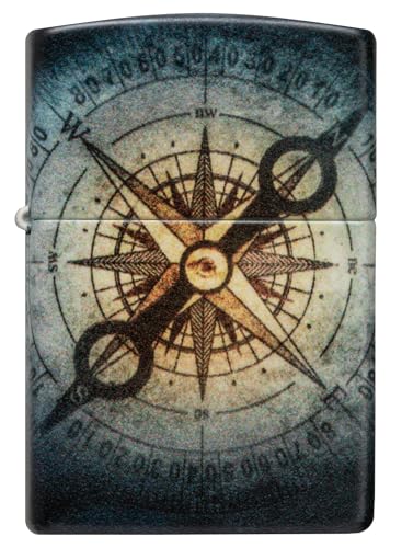 Mechero Zippo Compass Ghost original recargable con diseño de brújula 540 3