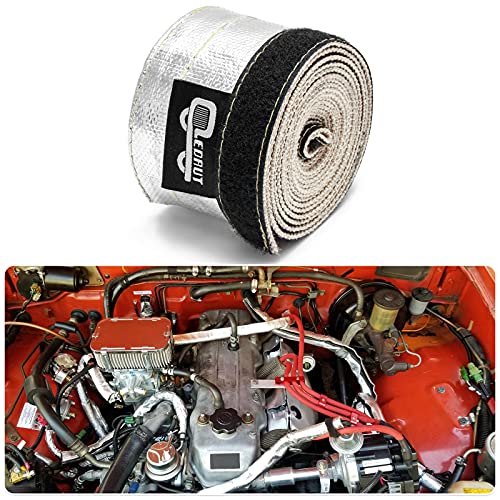 Heat Shroud Aluminized Sleeving Heat Shield fuel line wire heat sleeve 1/2" I.D. x 10FT with 20 Pcs 3.9Inch Stainless Steel Cable Metal Zip Ties by LEDAUT - Image 7