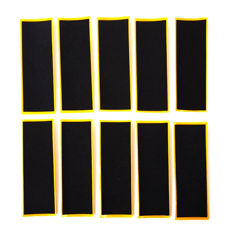 10PCS Fingerboard Deck Uncut Tape Stickers Black Foam Grip Tape Stickers 38mmX110mm