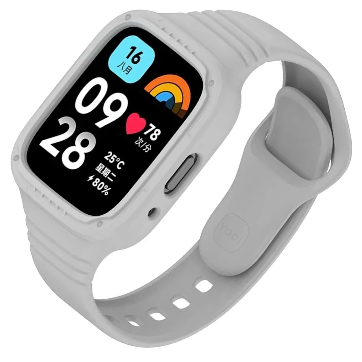 YODI Soft Silicone Classic Strap Bands for Redmi Watch 3 Active Smart Watch Only, 360º Shock-Proof, Comfort and Flexible Straps for Men Women and Boys & Girl (Grey)-image-18