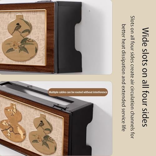 Tablette murale design pour routeur WiFi et décodeur TV