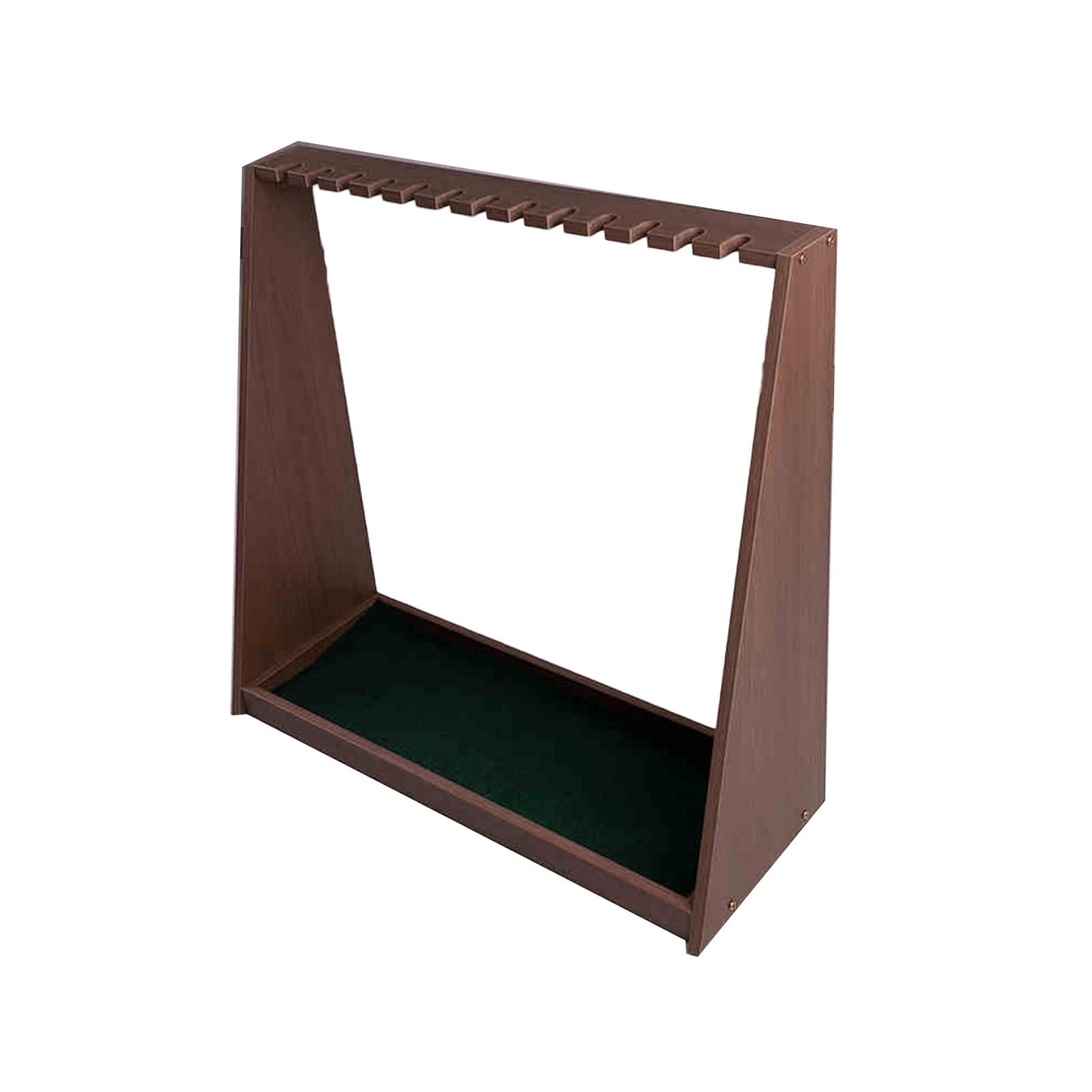 Jxyq Brown Golf Putter Rack With Protection Mat, Holds 13 Clubs Wooden Golf Club Organizer For Course Park Office