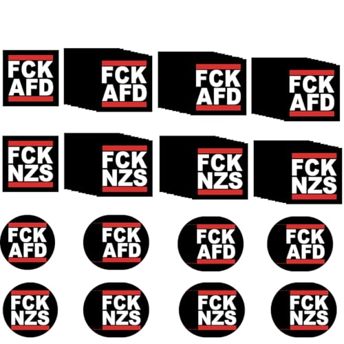AEIXYA 120 Pegatinas Fck Afd, Pegatinas 60X Fckafd + 60X Fcknzs, Pegatinas Políticas De Izquierda Para Exteriores, Pegatinas Grandes Fck Afd Y Nzs