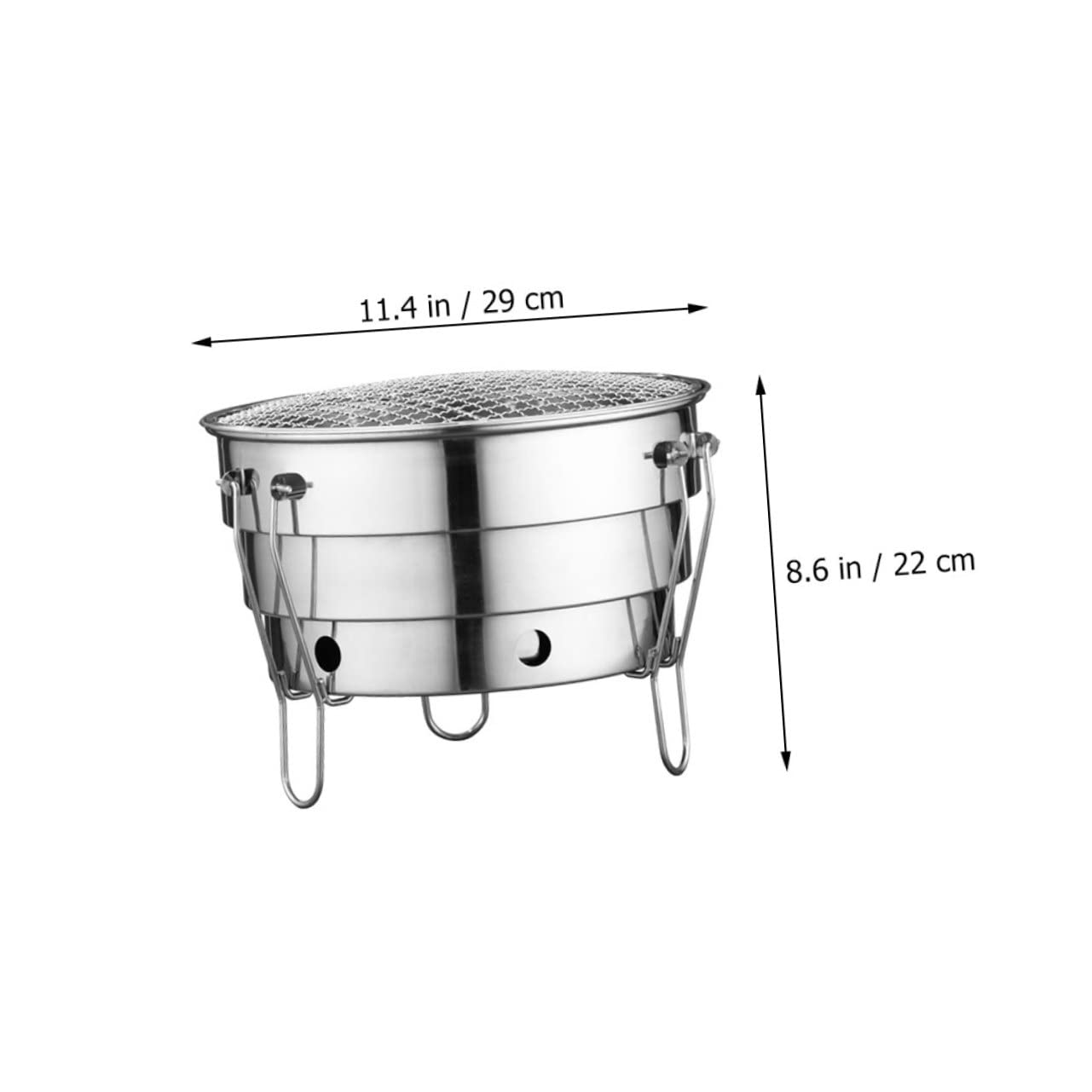 VANZACK Plancha Barbacoa Portátil Parrilla Inoxidable Para Camping Picnic y Fiestas El Jardín