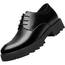 Men's Oxfords Invisible Height Increasing Elevator Shoes for Formal Business & Wedding Lace-Up 3.15 Inches Taller
