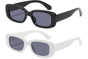 SHEIN Rectangle Sunglasses: 90's Chic & UV Protection