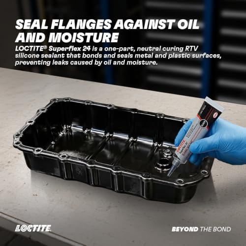 Image of LOCTITE Superflex 24 RTV Silicone Adhesive Sealant 25g (Pack of 5)| Black | Neutral Curing | Non-Sagging | Oil Resistant | Gasket Dressing & Replacement | Industrial & Automotive Sealing