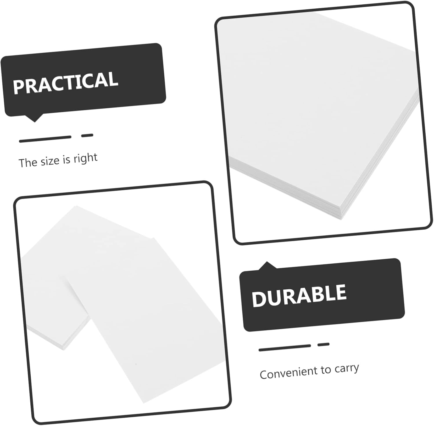 NUOBESTY 240pcs Double-sided Blank Cards for Graffiti Hand-painted Projects Convenient Note-taking for Messages Vocabulary and Daily Reminders