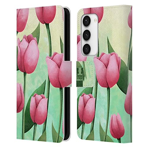 Étui portefeuille Samsung S23 5G Head Case Designs tulipes pour le quotidien