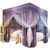 Verdunkelungsvorhänge, Baldachin für 4 Poster-Bett, doppellagiges Moskitonetz, elegante...