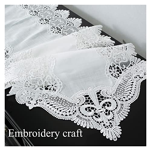 AGLZWY Runner da Tavola Centrino di Pizzo Bianco