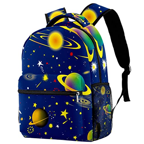 Sac à dos de voyage enfant motif vaisseau spatial avec porte-bouteille