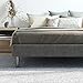 Classic Brands DeCoro Claridge Upholstered Platform Bed | Metal Frame with Wood Slat Support | Grey, Queen
